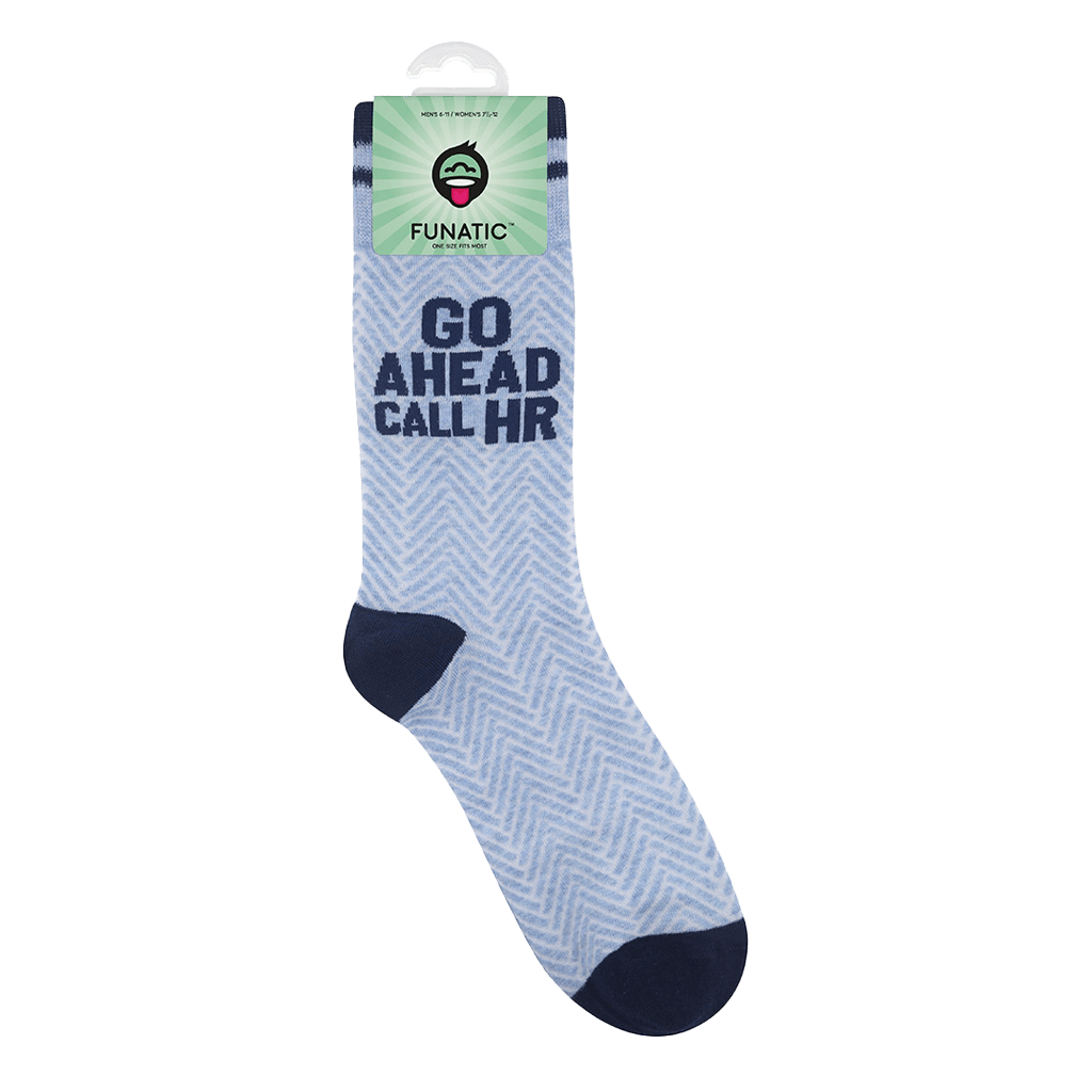 Go Ahead Call HR Socks | Funny Unisex Socks | Fun Socks - HER Home Design Boutique